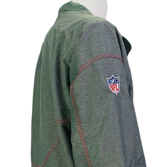 Reebok | Houston Texans Mens Onfield NFL Windbreaker Jacket Gray Full Zip Size M - Picture 5 of 12